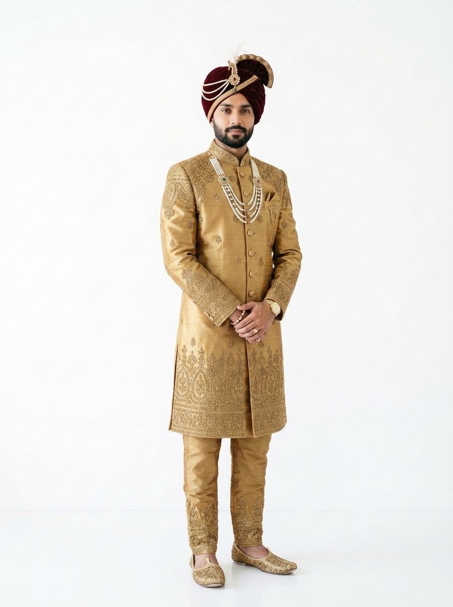 Golden Sherwani
